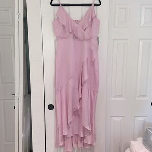 NWT | Express Pink high-low dress | size L